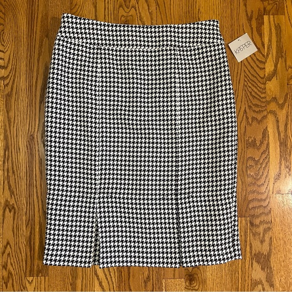 NWT Kasper Houndstooth Skirt - Picture 2 of 11